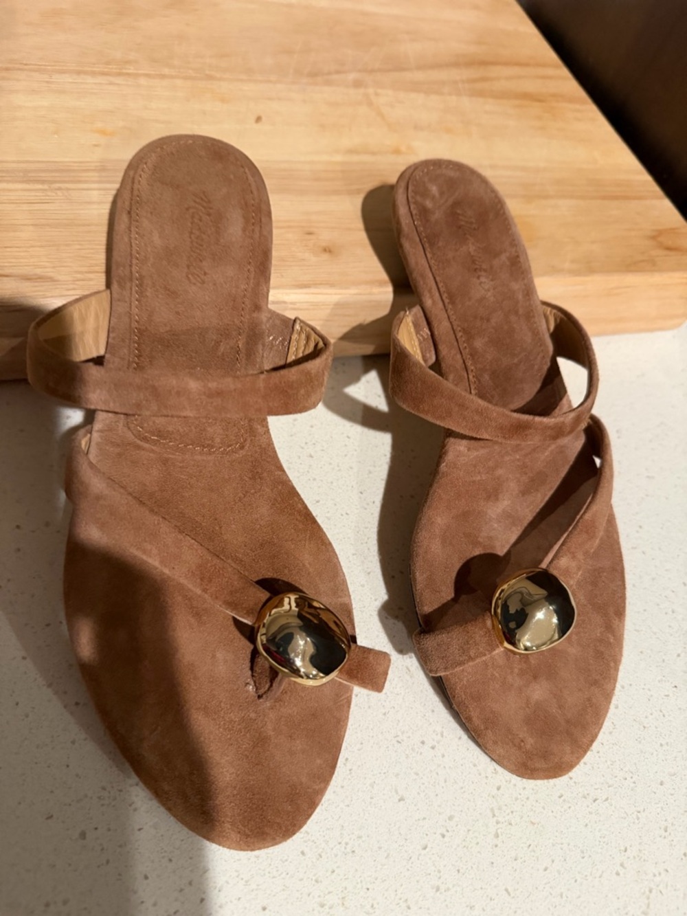 Madewell The Mila Organic Hardware Thong Slide Sandal Size 7 retail $120 - Picture 4 of 12